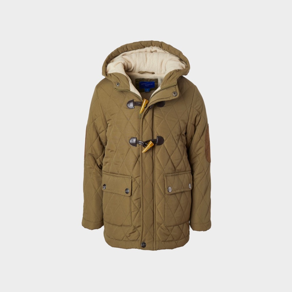 Perry Ellis Suede Color Fleece Lined Quilted Jacket